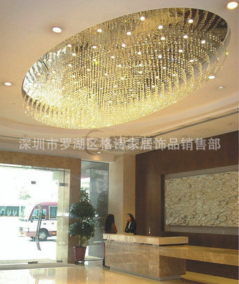 水晶燈下的光影藝術 深圳格詩家居的非標工程燈具定制方案